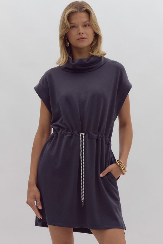 ENTRO COWL NECK MINI DRESS