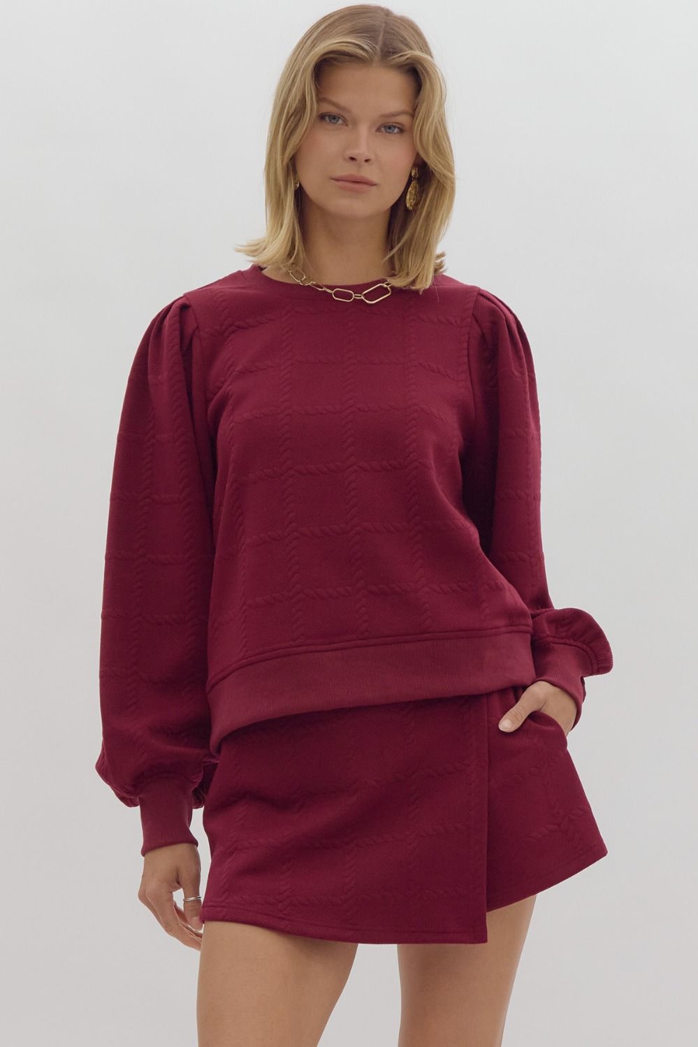 ENTRO TEXTURED PULLOVER