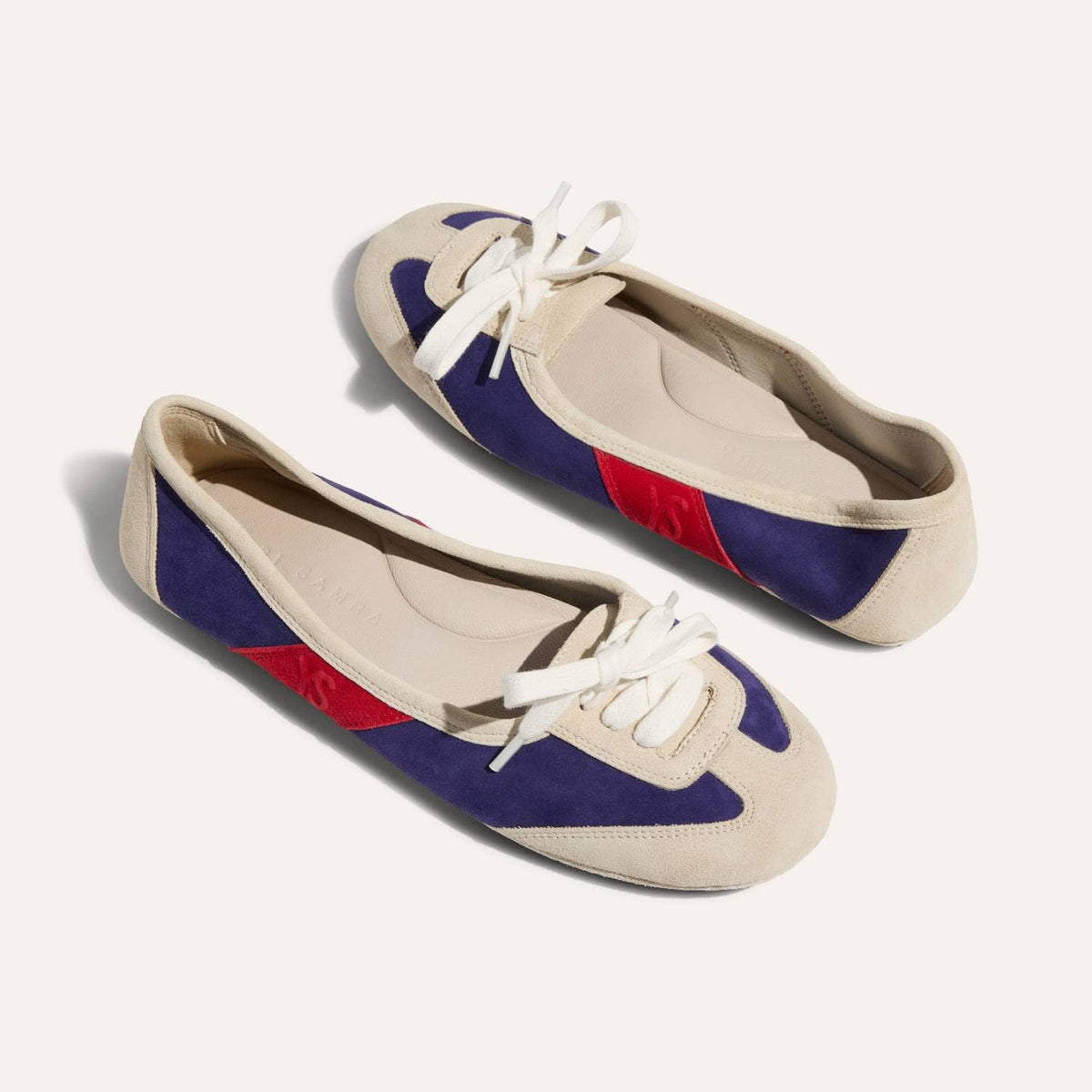 Commuter Sneaker in Bone/Eggplant/Red Suede/Nappa