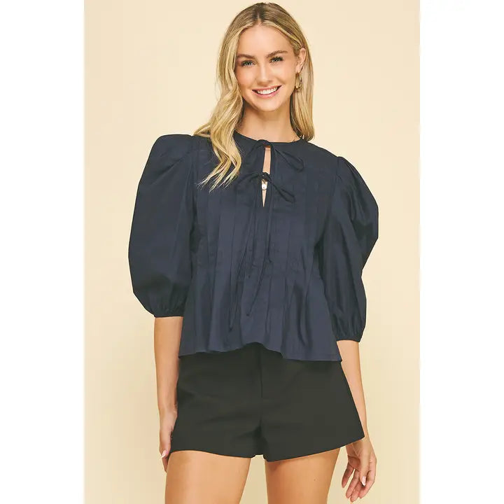 PINCH PUFF SLEEVE TOP