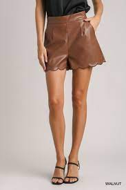 UMGEE FAUX LEATHER SHORTS