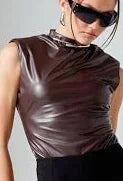 AUGUST APPAREL LEATHER BODYSUIT