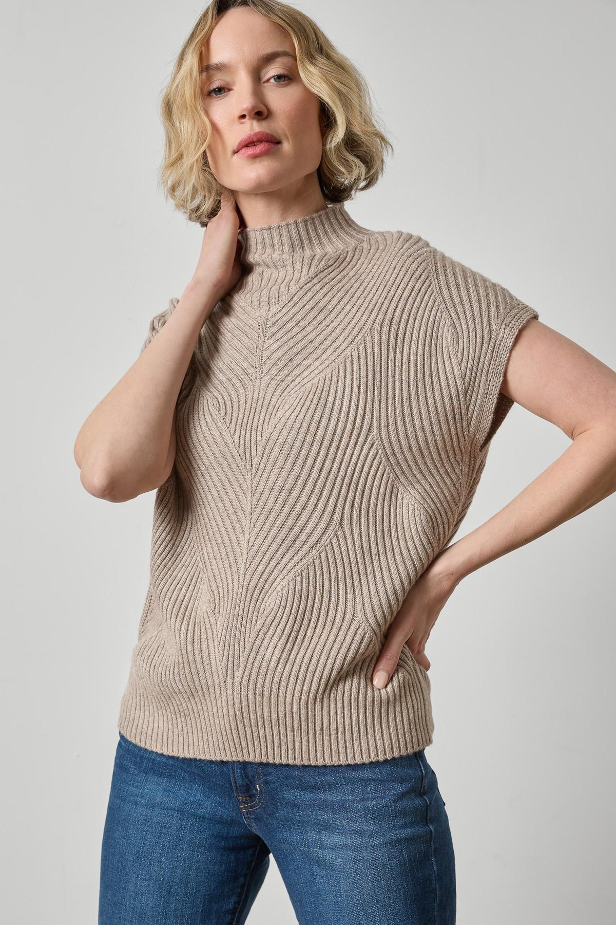 Lilla P Cable Wedge Sweater