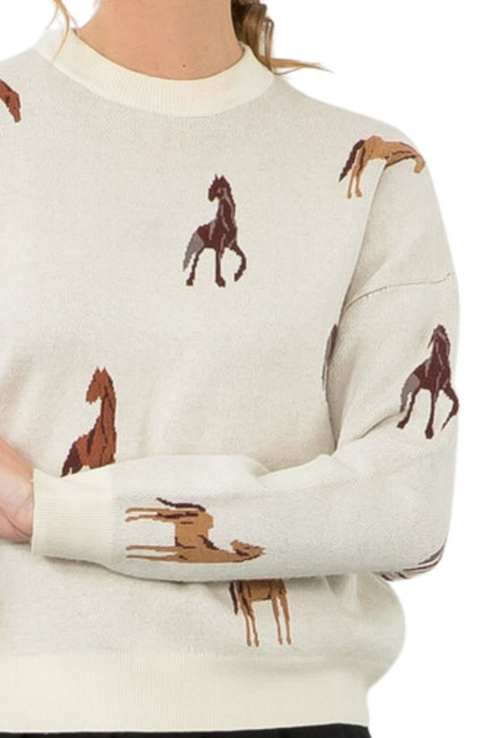 Load image into Gallery viewer, THML HORSE SWEATER
