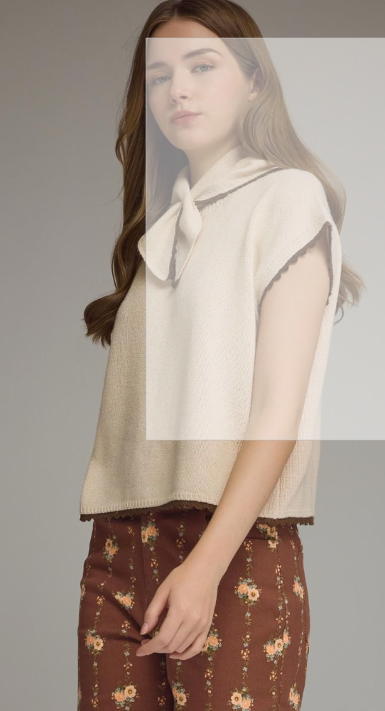 Knit Top Featuring Scarf Neckline