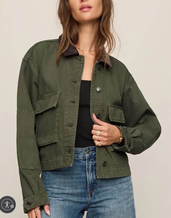 Rey Cropped Chore Jacket