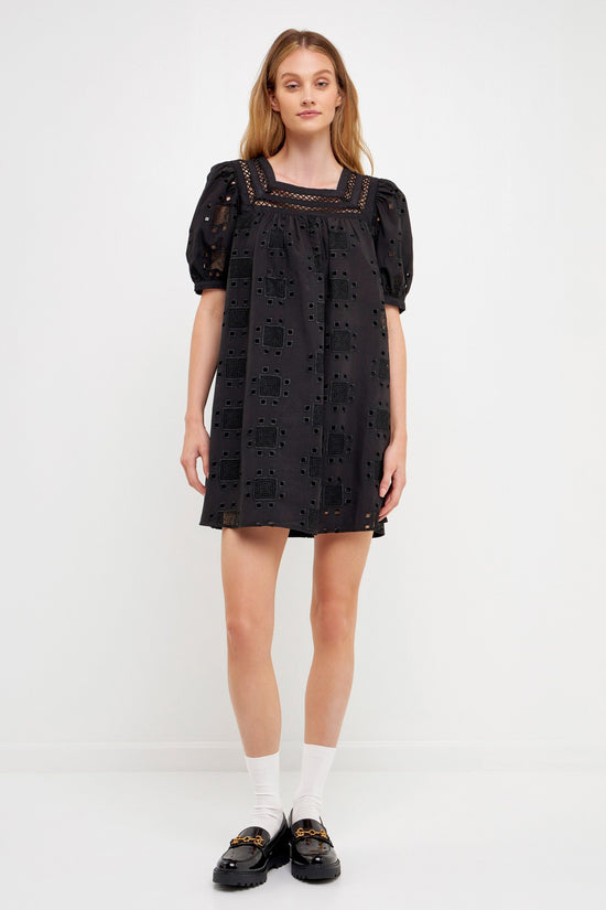 AUGUST APPAREL EMBROIDERED DRESS
