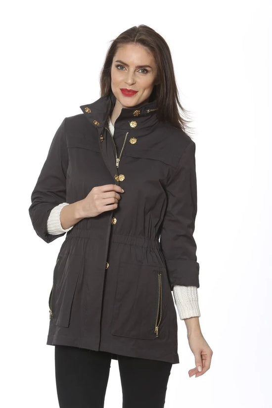 CIAO MILANO ANORAK JACKET LINED IN BLACK