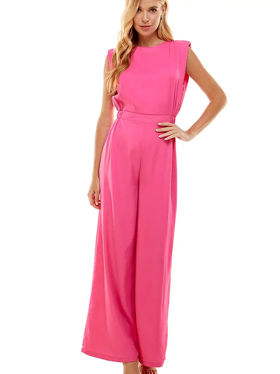 TCEC JUMPSUIT WITH PADDED SHOULDER